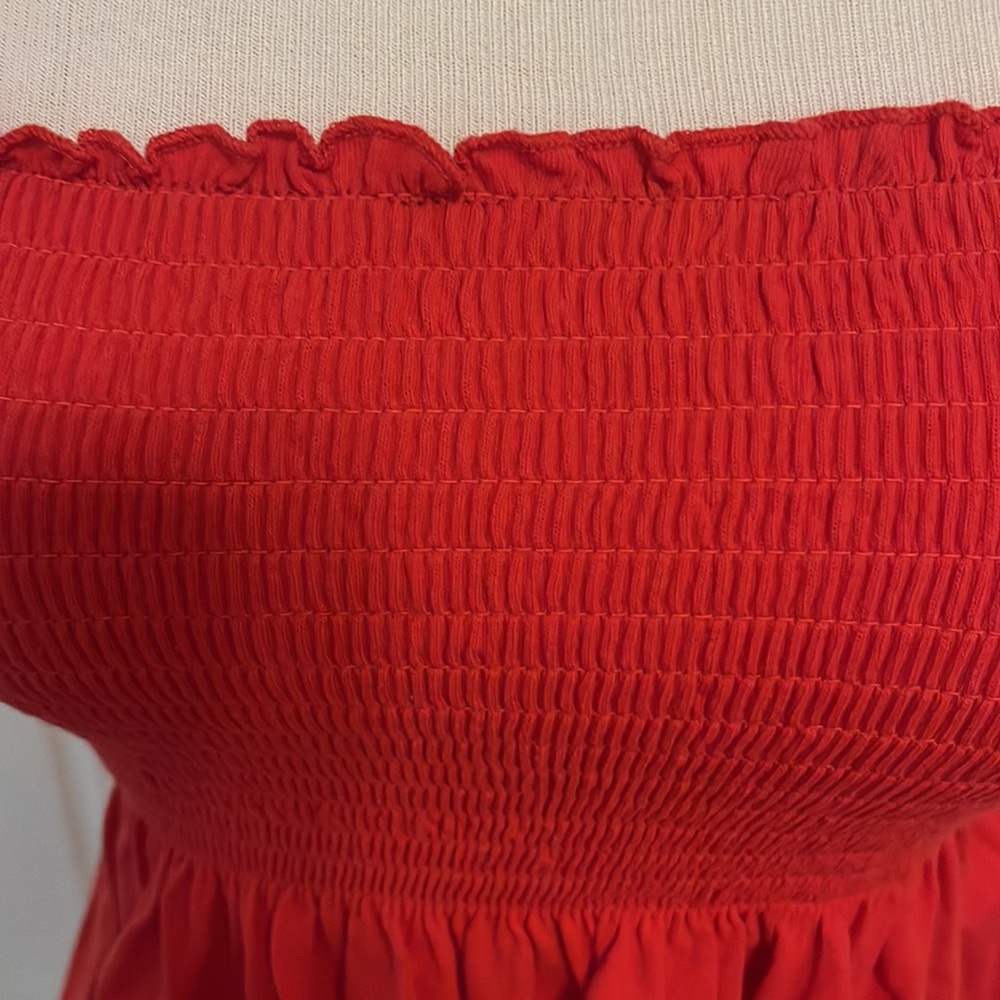 Red ruched top - Picture 4 of 5